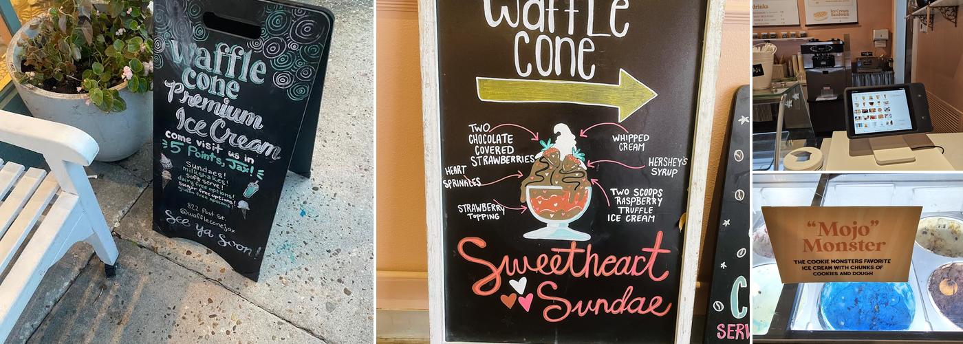 Waffle Cone Jax Menu