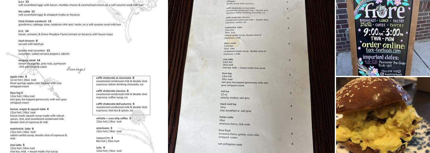 Fiore Menu