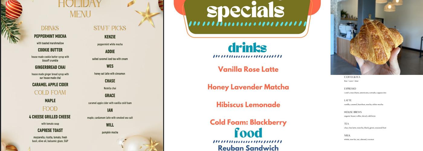 Pause Coffee Lab Menu