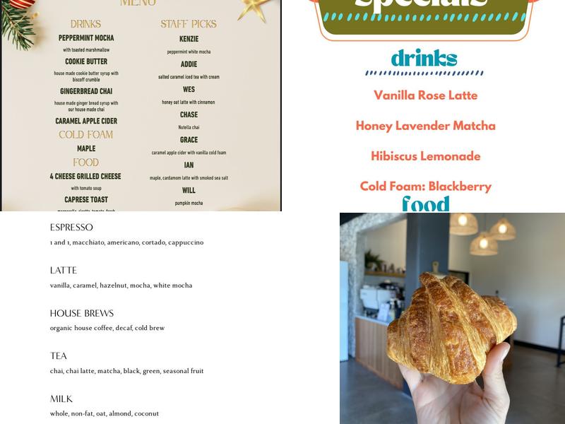 Pause Coffee Lab Menu