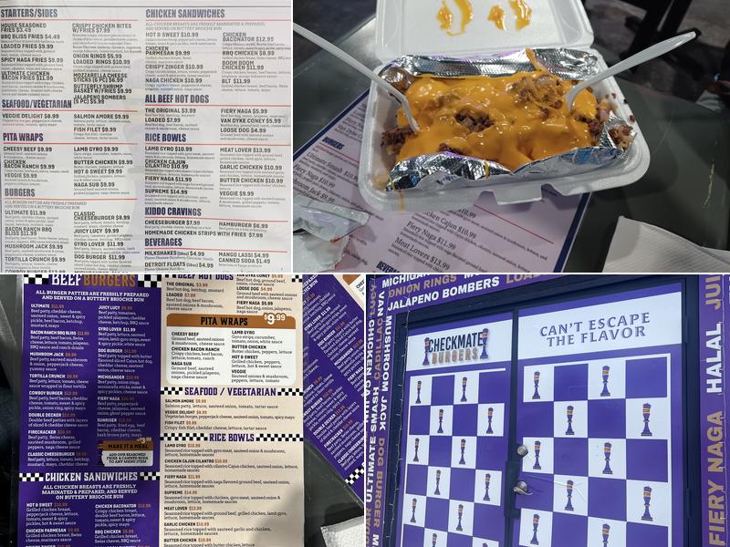 Checkmate Burgers Menu