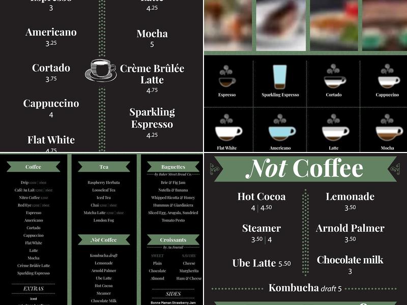 Cafesphere Menu