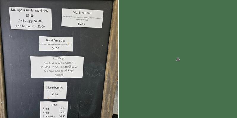 North River Bakery Menu