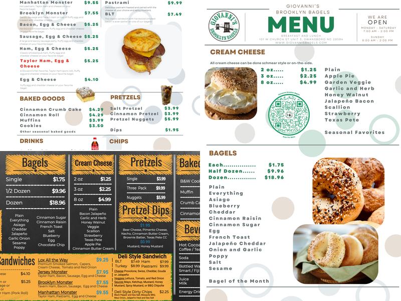 Giovanni's Brooklyn Bagels - Swansboro Menu