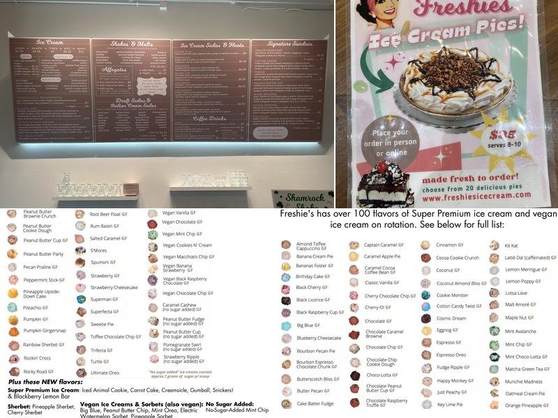Freshie's Ice Cream & Soda Fountain Menu
