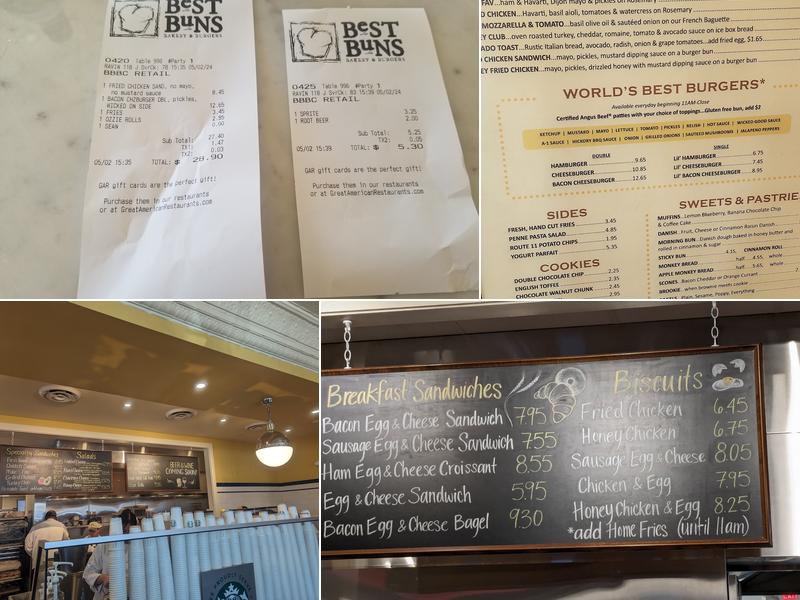 Best Buns Bakery & Burgers Menu