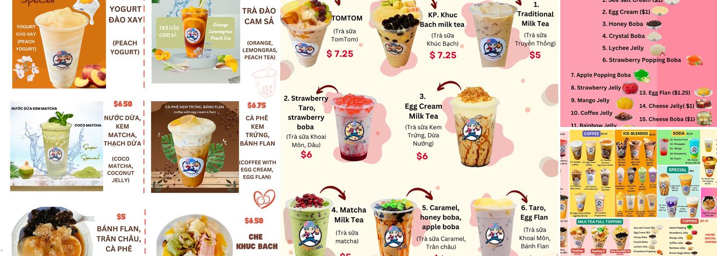 Boba TomTom Menu