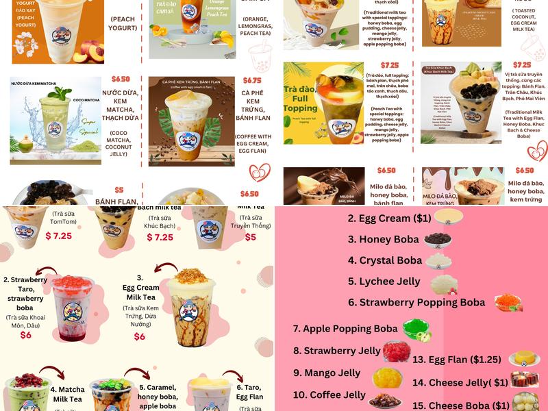 Boba TomTom Menu