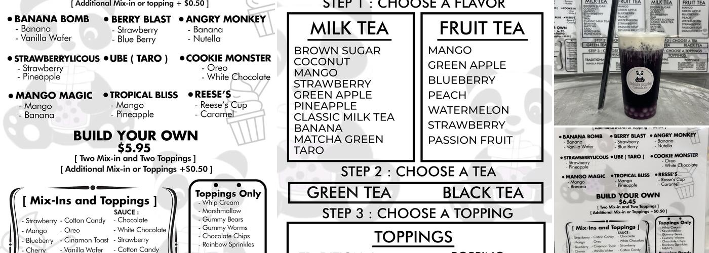 Bubble Panda Menu