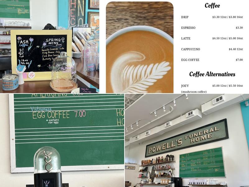 Ash Coffee Menu