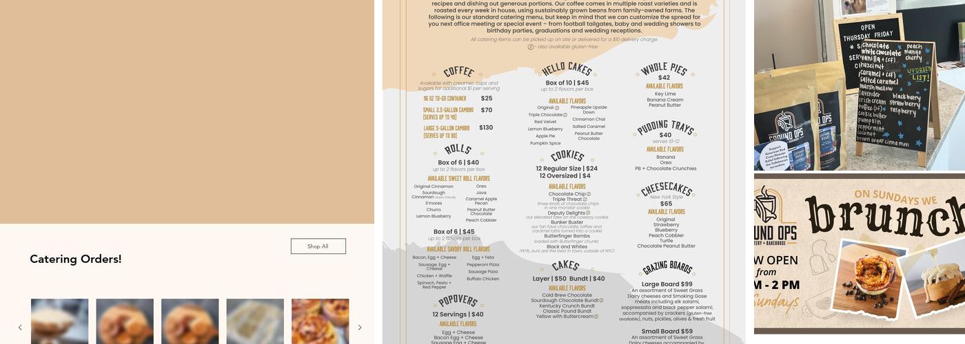 Ground Ops Roastery + Bakehouse Menu