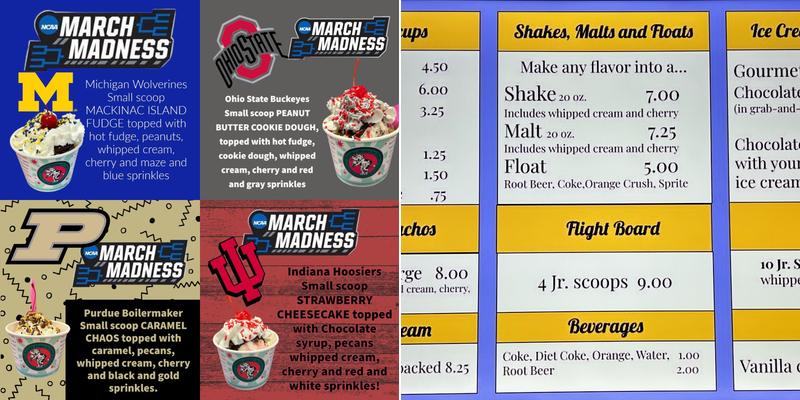 Jebi's Ice Cream Shoppe Menu