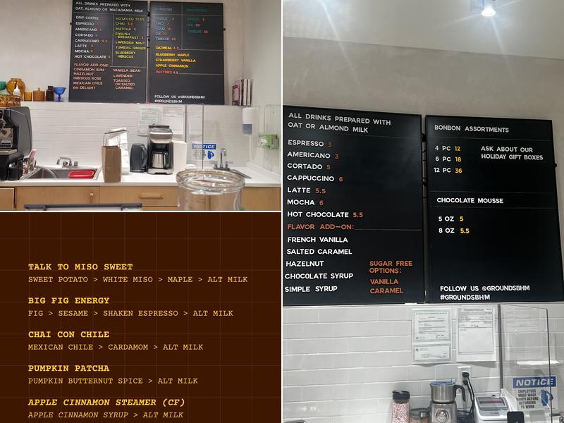 Grounds Menu