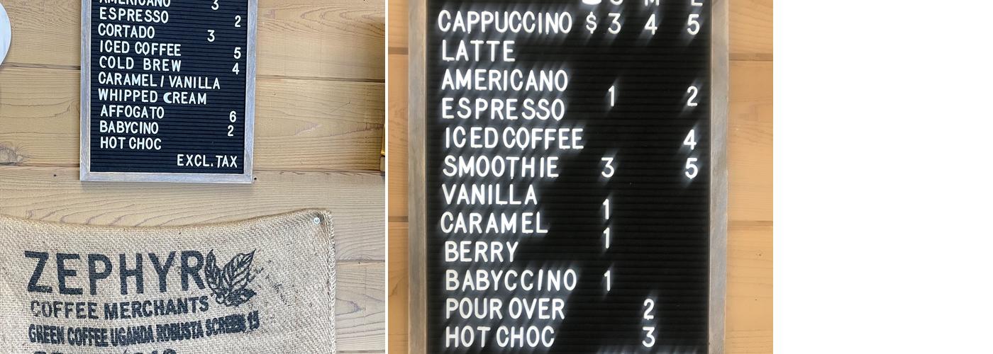 Tribe Coffee, Vero Beach - Roastery, Espresso Bar Menu