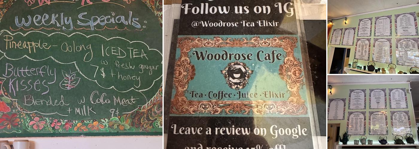 WoodRose Tea Lounge, Juice , Coffee and Elixir Bar Menu