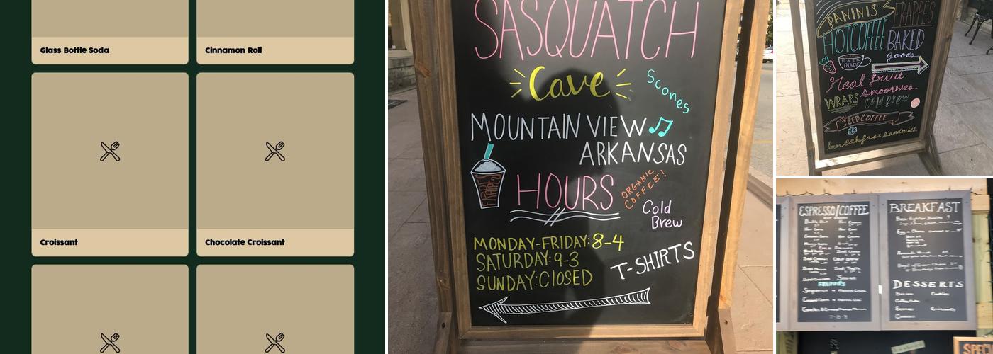 Sasquatch Cave Menu