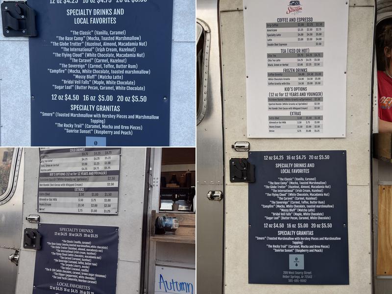 Stream Coffee Co Menu