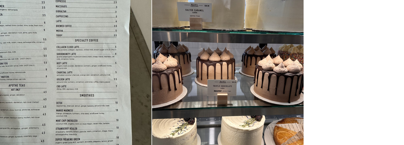 Billie's Grocery Leawood Menu