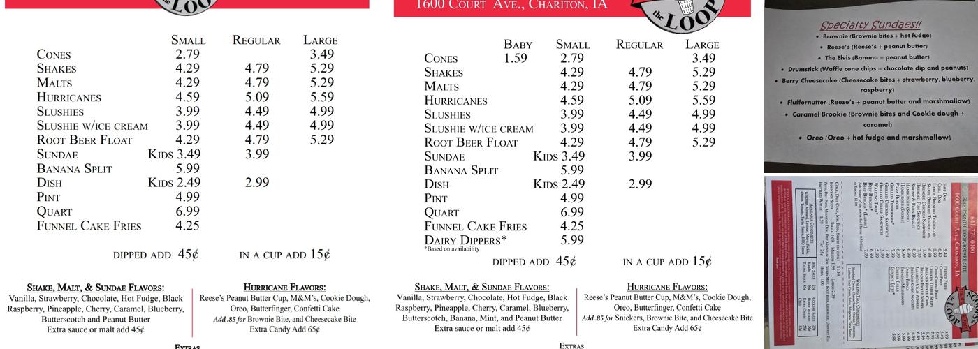 Scoops On The Loop Menu