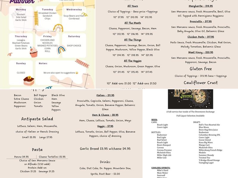 Bee Sweet Desserts Menu