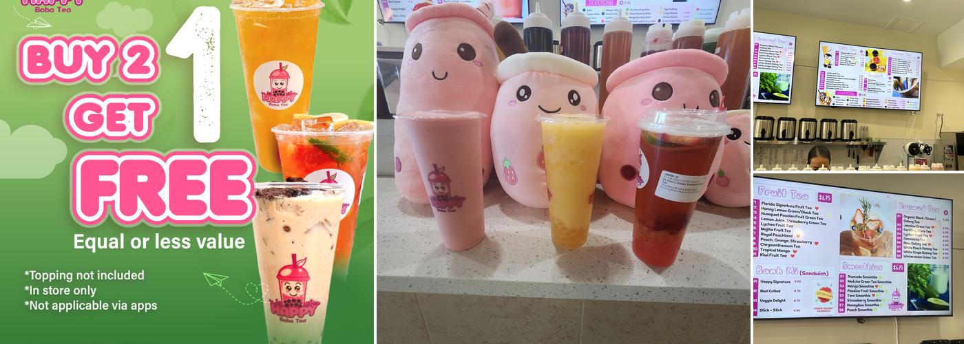 HAPPY BOBA TEA Menu