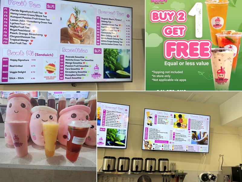 HAPPY BOBA TEA Menu