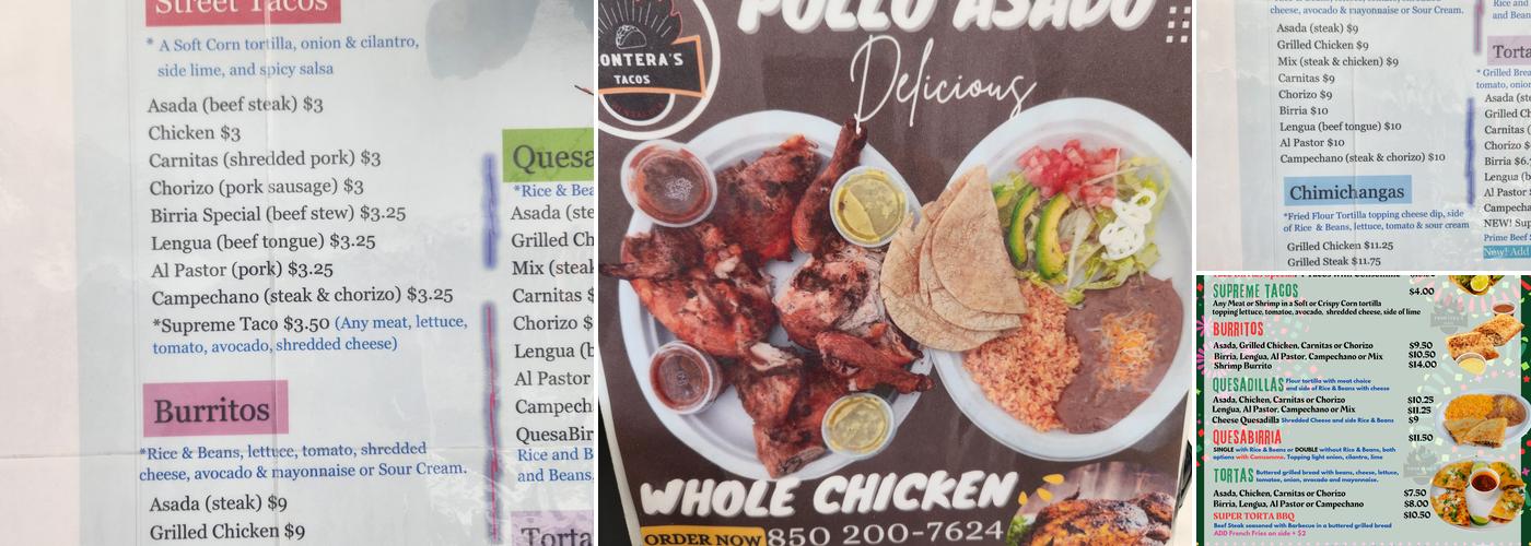 Frontera's Tacos Pensacola Menu