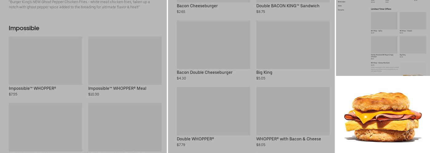 Burger King Menu