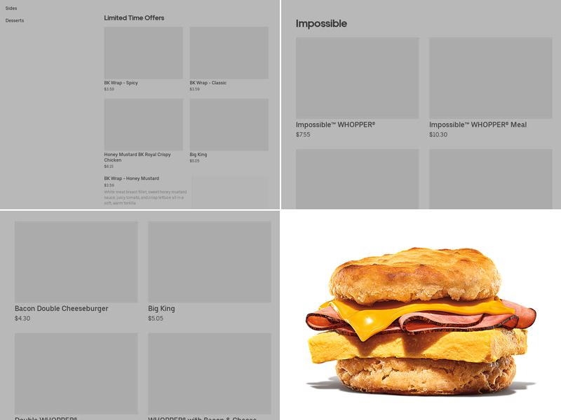 Burger King Menu