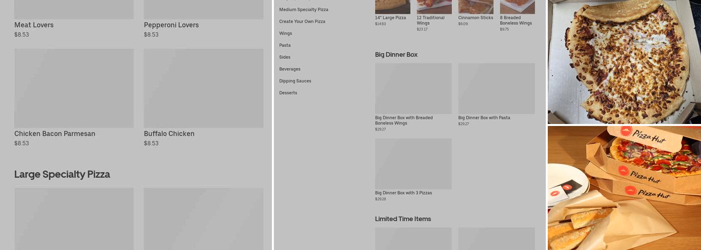 Pizza Hut Menu