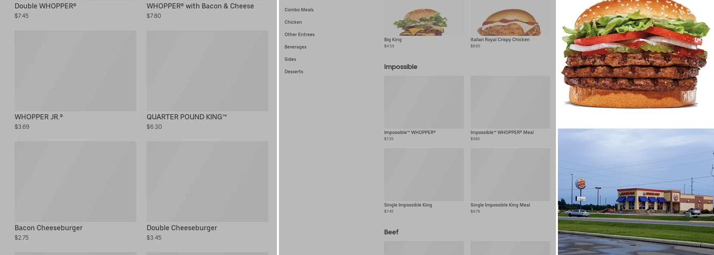 Burger King Menu