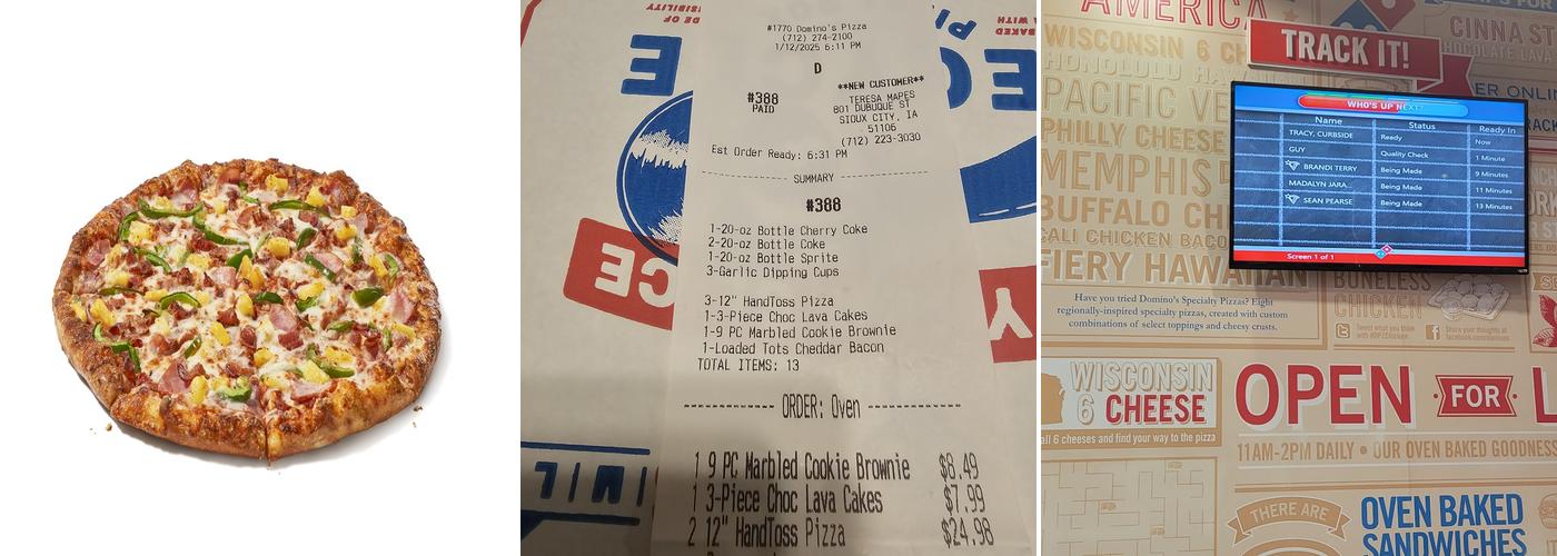 Domino's Pizza Menu