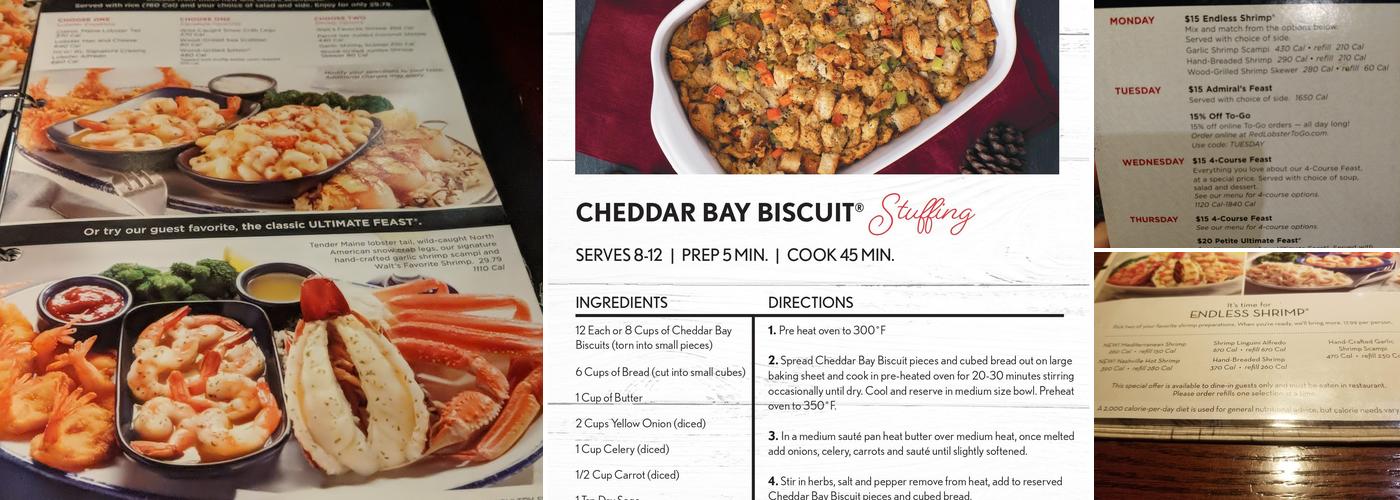 Red Lobster Menu