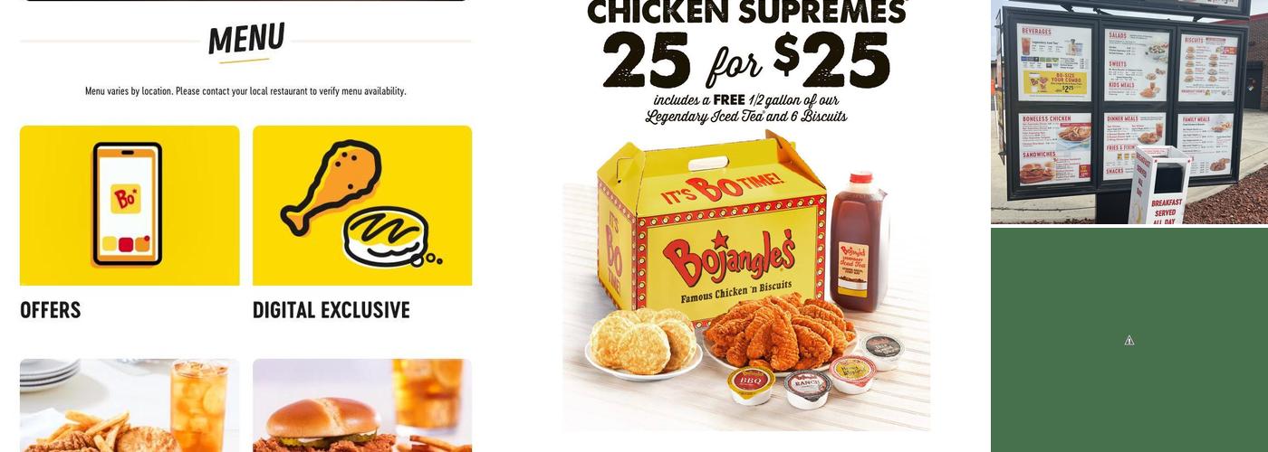 Bojangles Menu