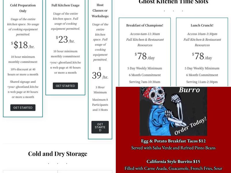 Ghostland Kitchen Menu