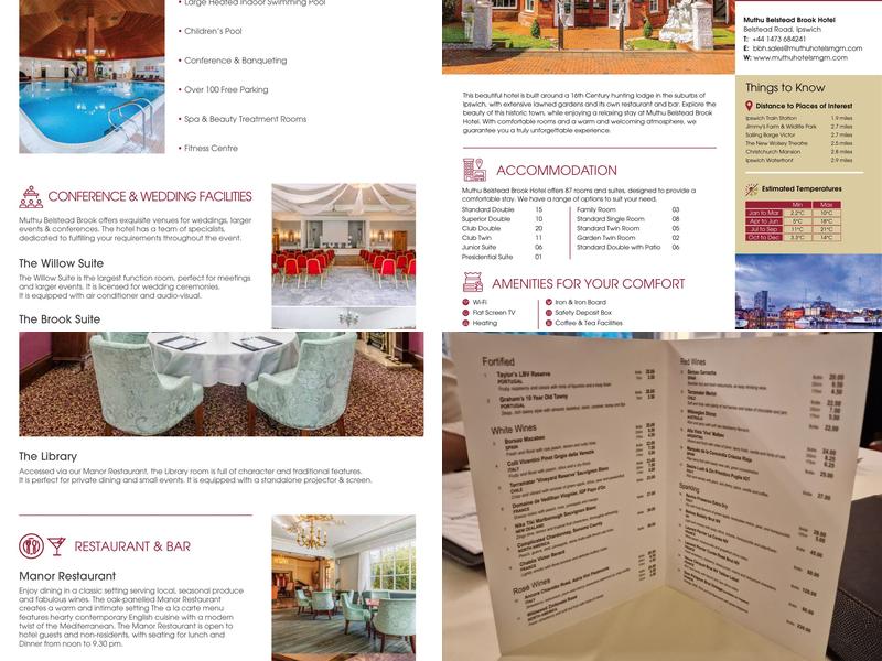 Muthu Belstead Brook Hotel Menu