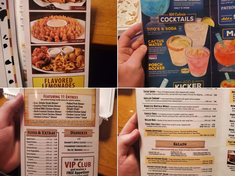 Texas Roadhouse Menu