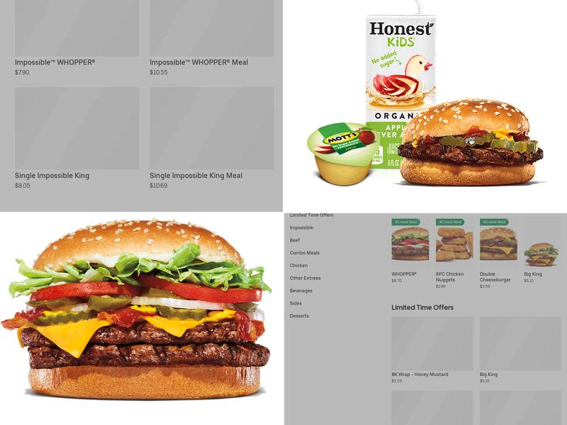 Burger King Menu