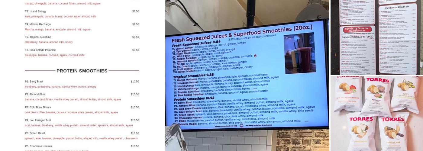 Brooklyn Bread Cafe Menu