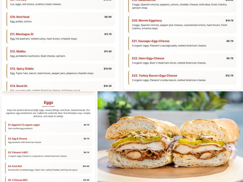 Brooklyn Bread Cafe Menu