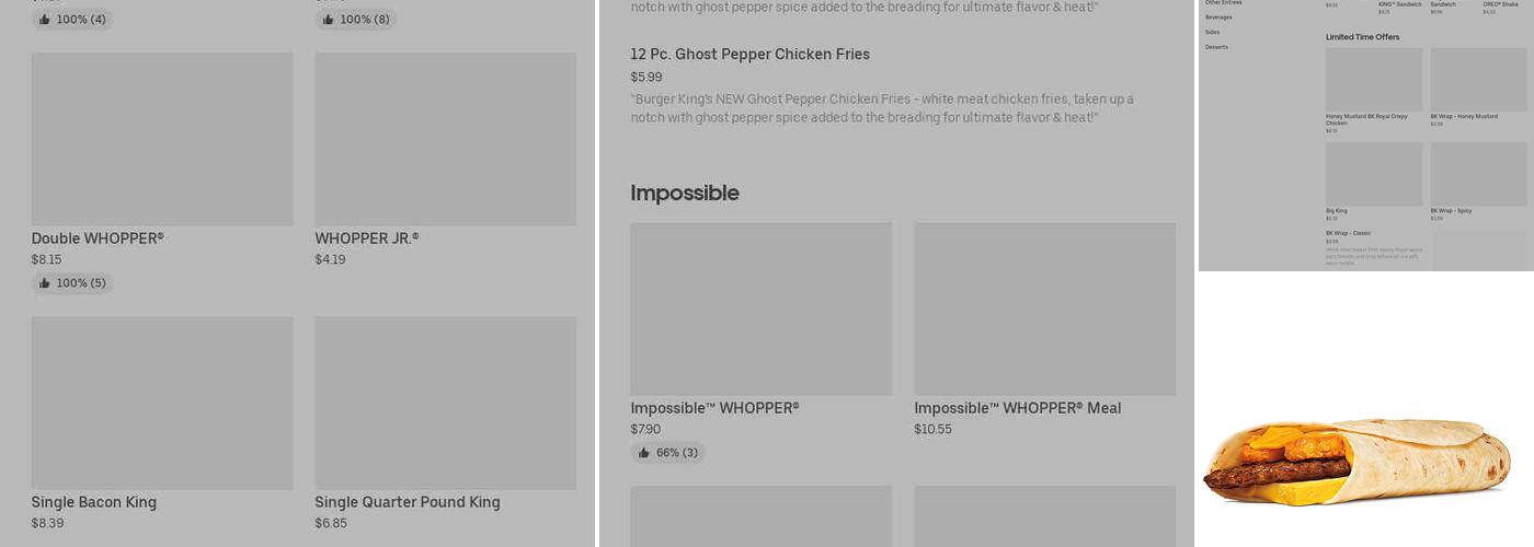 Burger King Menu