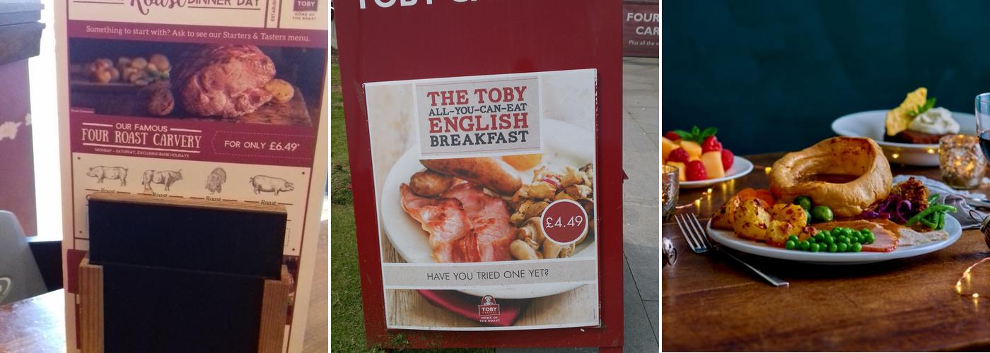 Toby Carvery Menu
