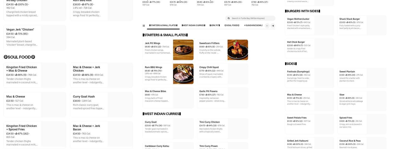 Turtle & Sweet's Bakery Menu