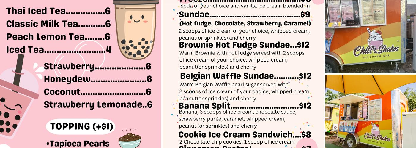 Chill&Shakes Ice Cream Bar Menu
