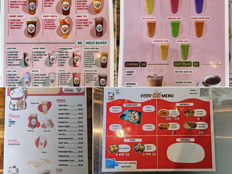 Angry Dumplings Tea Menu