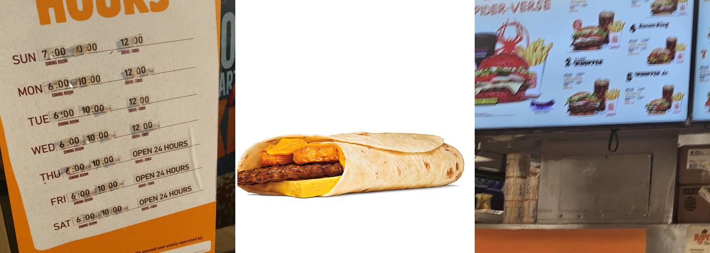 Burger King Menu