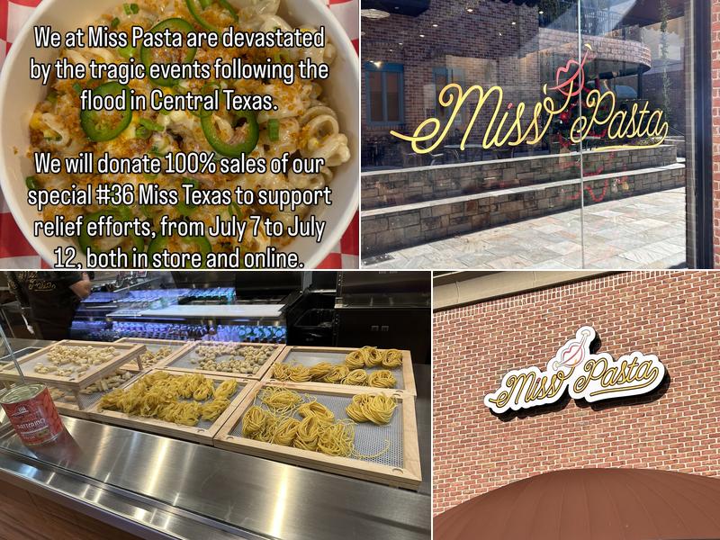 Miss Pasta next to Texas Steakhouse, behind Sweetwaters Cafe, 3613 Shire Blvd #100, Richardson