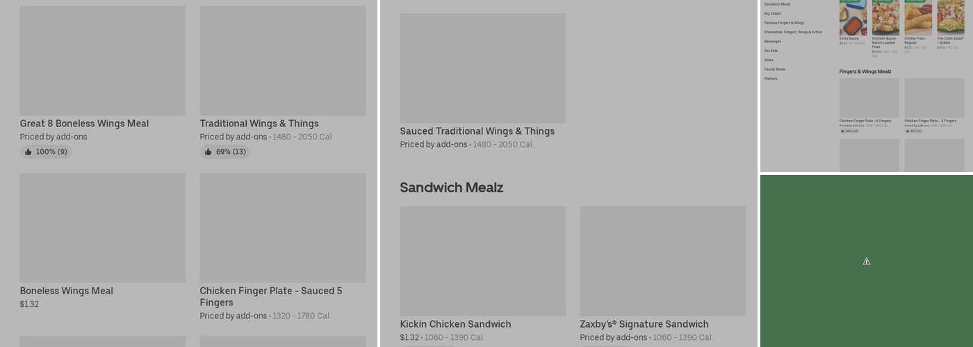 Zaxbys Chicken Fingers & Buffalo Wings Menu