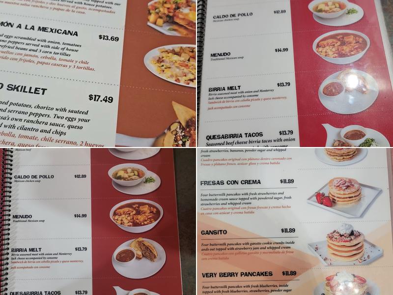 Casa El Desayuno Menu