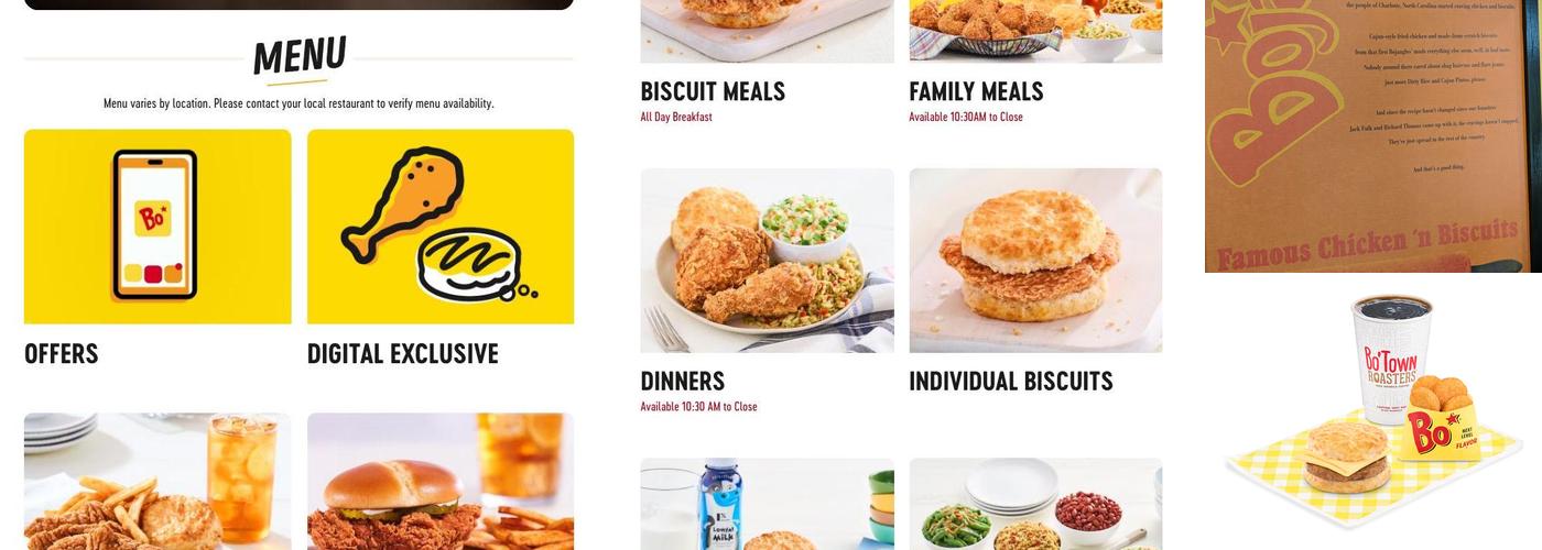 Bojangles Menu